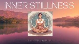 a woman experiencing inner stillness through meditation.